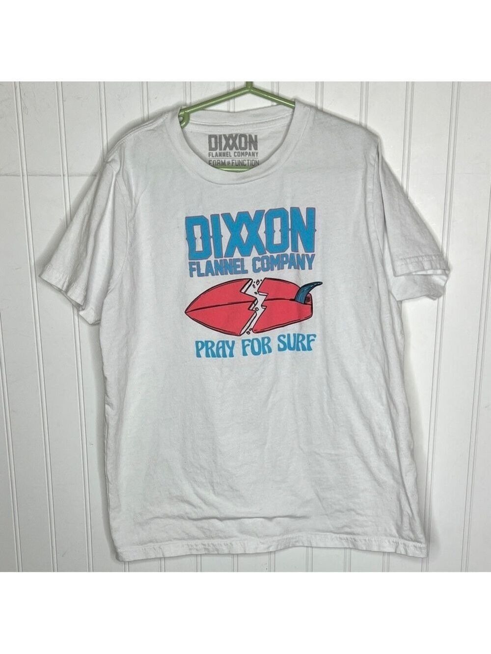 DIXXON White and Red Surf Tee